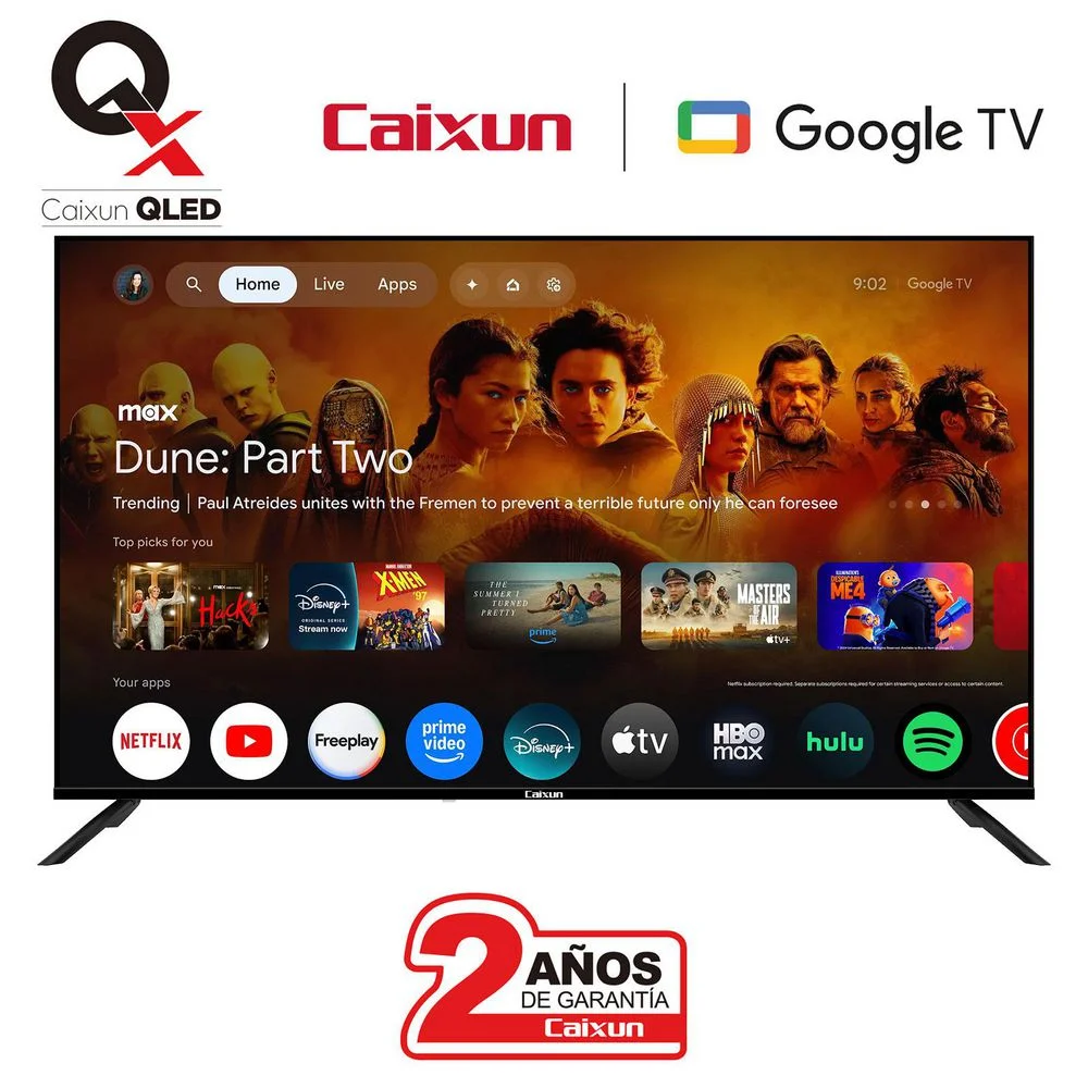 Televisor CAIXUN 50 pulgadas QLED Uhd4K Smart TV C50KAUGQ