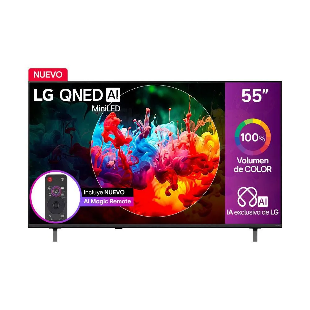 Televisor LG 55 pulgadas QNED Uhd4K Smart TV 55QNED65BSA Magic Control