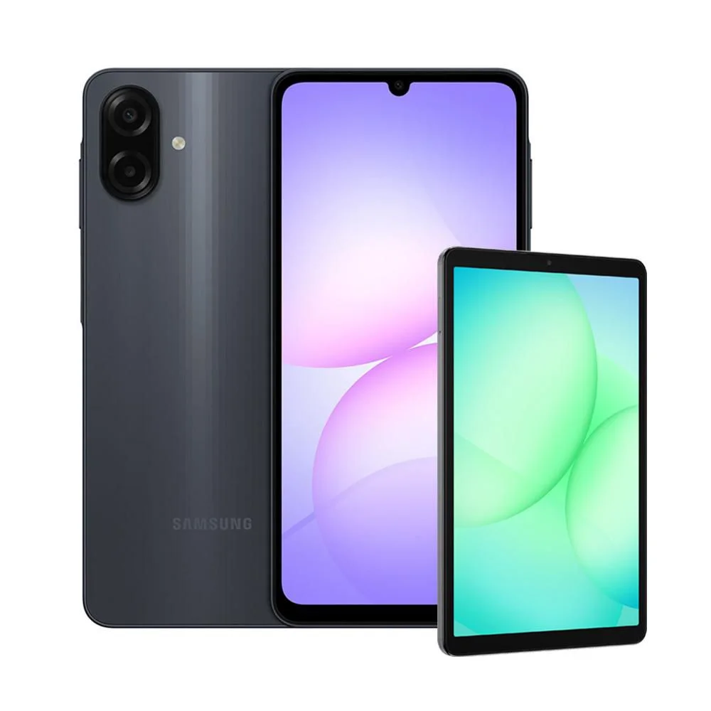 Celular SAMSUNG Galaxy A07 128 GB 4 GB RAM Negro + Tablet A11 Gris