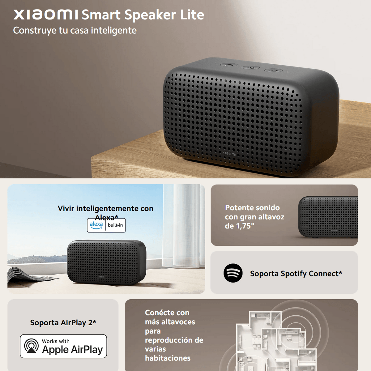 Xiaomi Smart Speaker Lite con Alexa y Bluetooth — imagen 2 de 3